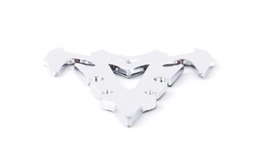 Sticker chrome 3D Car Logo motif Shogun III 70x82 mm chrome