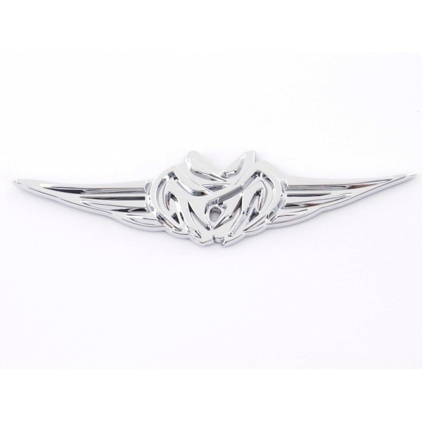 Sticker chrome 3D car logo motif Tribal I 103x26 mm chrome