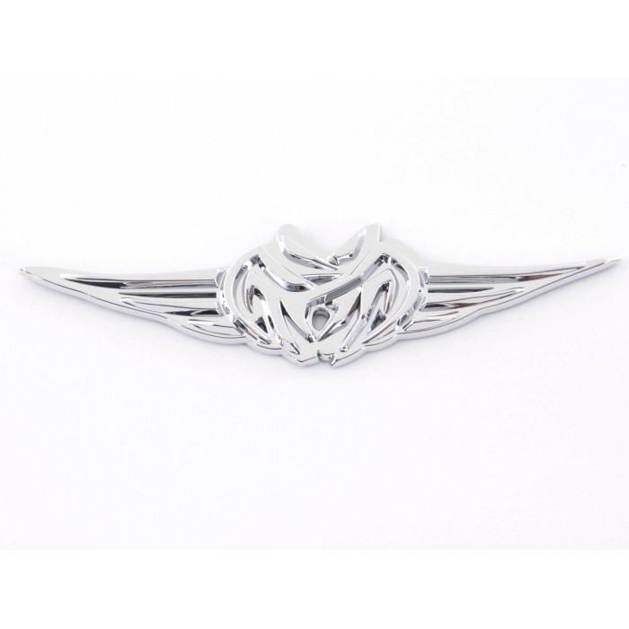 Sticker chrome 3D car logo motif Tribal I 103x26 mm chrome