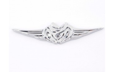 Sticker chrome 3D car logo motif Tribal I 103x26 mm chrome