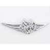 Sticker chrome 3D car logo motif Tribal I 103x26 mm chrome