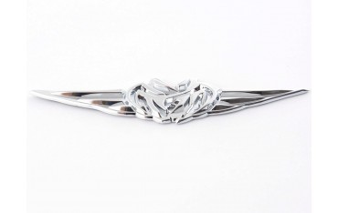 Sticker chrome 3D car logo motif Tribal I 103x26 mm chrome