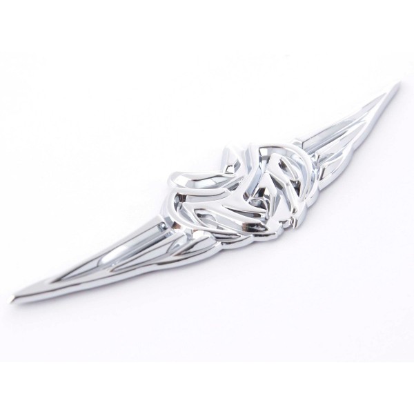 Sticker chrome 3D car logo motif Tribal I 103x26 mm chrome