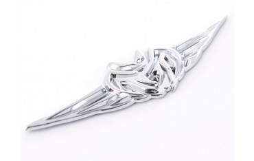 Sticker chrome 3D car logo motif Tribal I 103x26 mm chrome