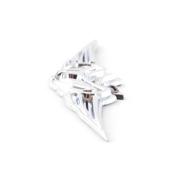 Sticker chrome 3D car logo motif Tribal I 103x26 mm chrome