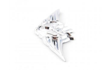 Sticker chrome 3D car logo motif Tribal I 103x26 mm chrome