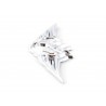 Sticker chrome 3D car logo motif Tribal I 103x26 mm chrome