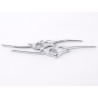Sticker chrome 3D car logo motif Tribal III 135x30 mm chrome