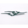 Sticker chrome 3D car logo motif Tribal III 135x30 mm chrome