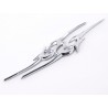 Sticker chrome 3D car logo motif Tribal III 135x30 mm chrome