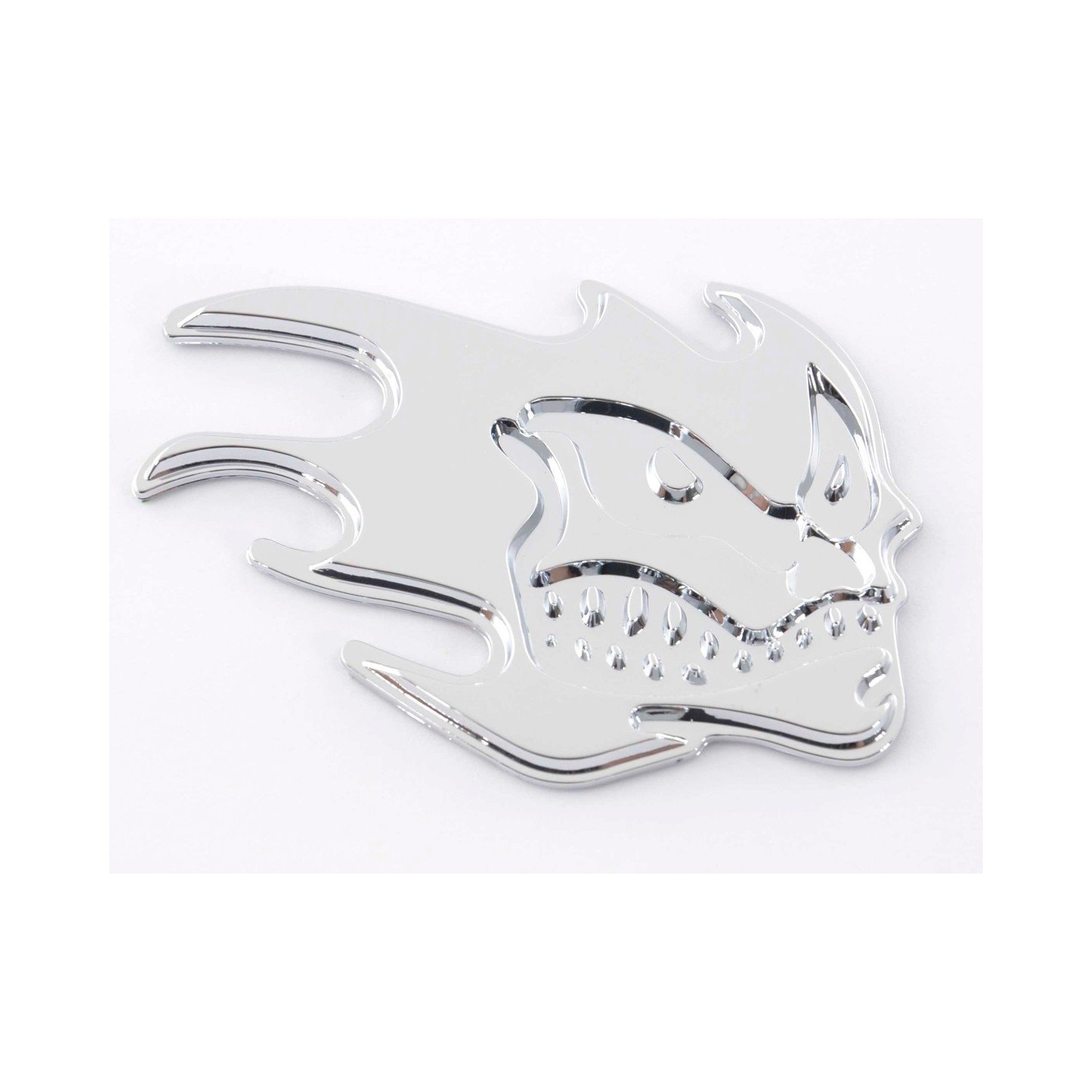 Sticker chrome 3D car logo motif Madface 82x58 mm chrome