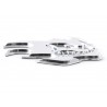 Sticker chrome 3D car logo motif Madface 82x58 mm chrome