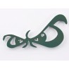 Sticker chrome 3D car logo motif eyes 86x49 mm chrome