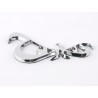 Sticker chrome 3D car logo motif eyes 86x49 mm chrome