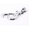 Sticker chrome 3D car logo motif eyes 86x49 mm chrome