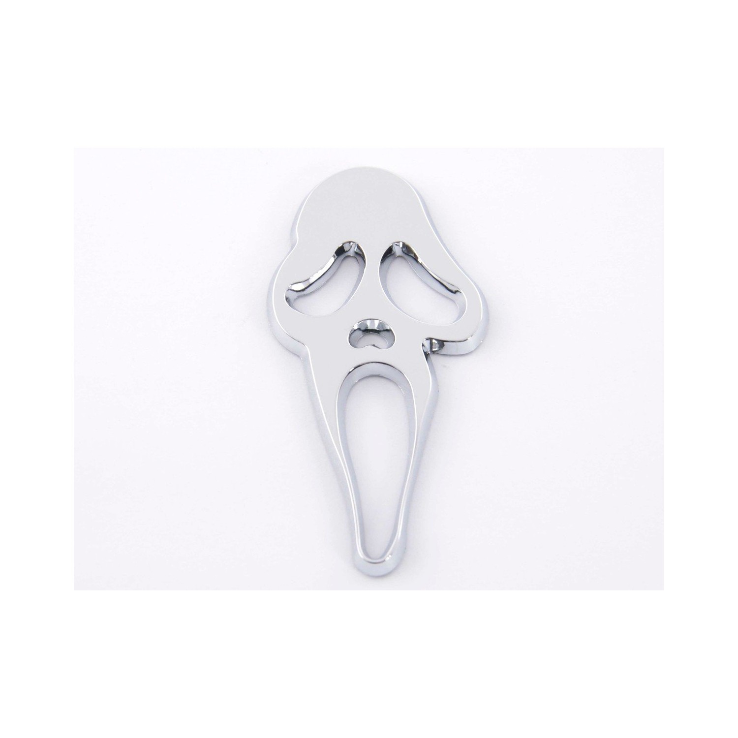 Sticker chrome 3D Car Logo Motif Skull 41x83 mm chrome