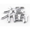 Sticker chrome 3D Car Logo motif Dragon III 49x46 mm chrome