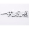 Sticker chrome 3D Car Logo motif Dragon IV 120x29 mm chrome
