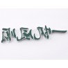 Sticker chrome 3D Car Logo motif Dragon IV 120x29 mm chrome