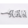 Sticker chrome 3D Car Logo motif Dragon IV 120x29 mm chrome