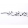 Sticker chrome 3D Car Logo motif Dragon IV 120x29 mm chrome