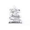 Sticker chrome 3D Car Logo motif Dragon IV 120x29 mm chrome
