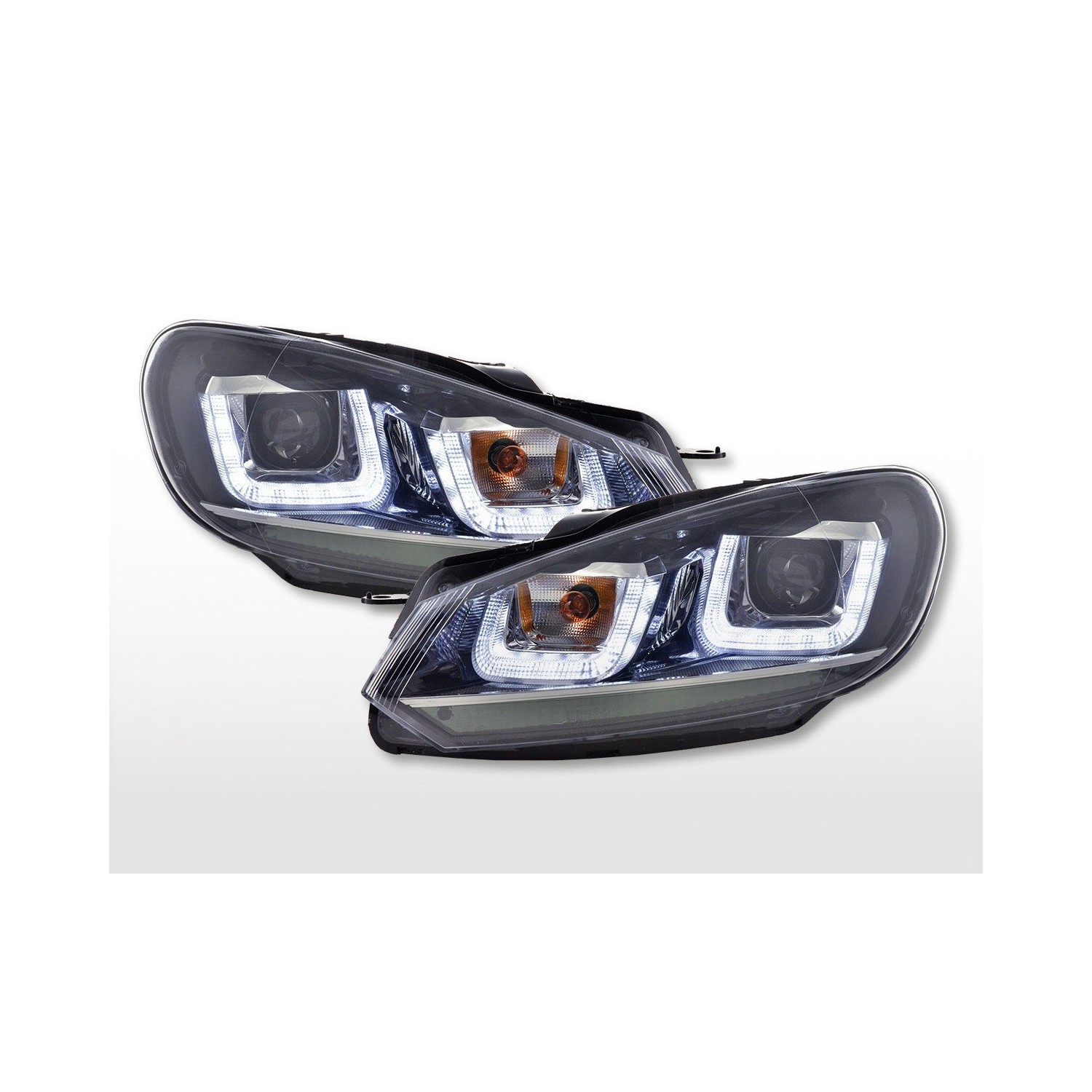 Daylight headlight LED daytime running lights VW Golf 6 08 12 black