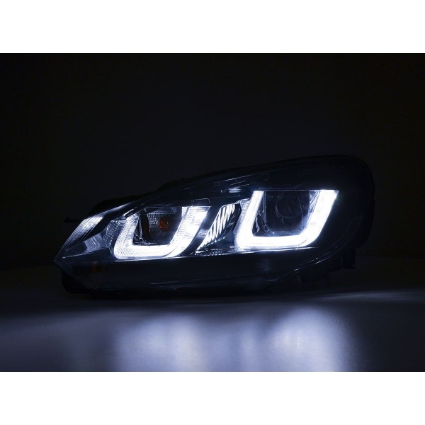 Daylight headlight LED daytime running lights VW Golf 6 08 12 black