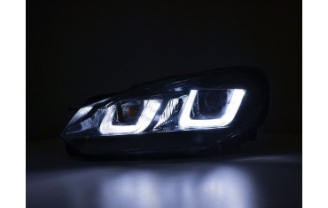 Daylight headlight LED daytime running lights VW Golf 6 08 12 black