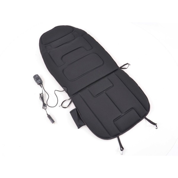Seat cover with seat heating and massage function black