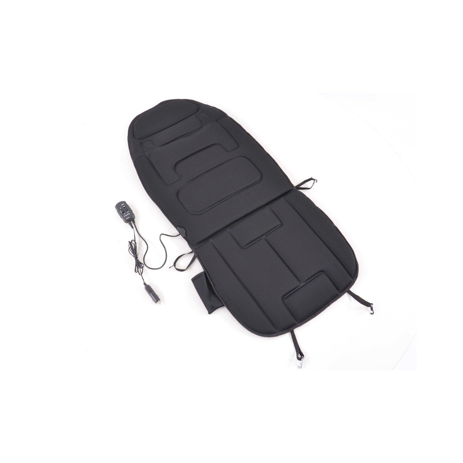 Seat cover with seat heating and massage function black