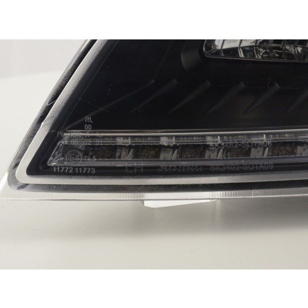 Daylight headlight LED DRL look Skoda Oktavia from 2009 black