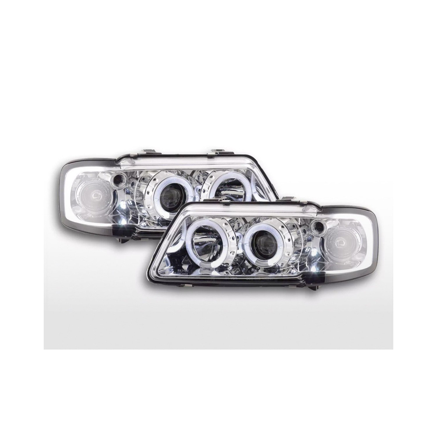 Headlight set Audi A3 type 8L 96 00 chrome