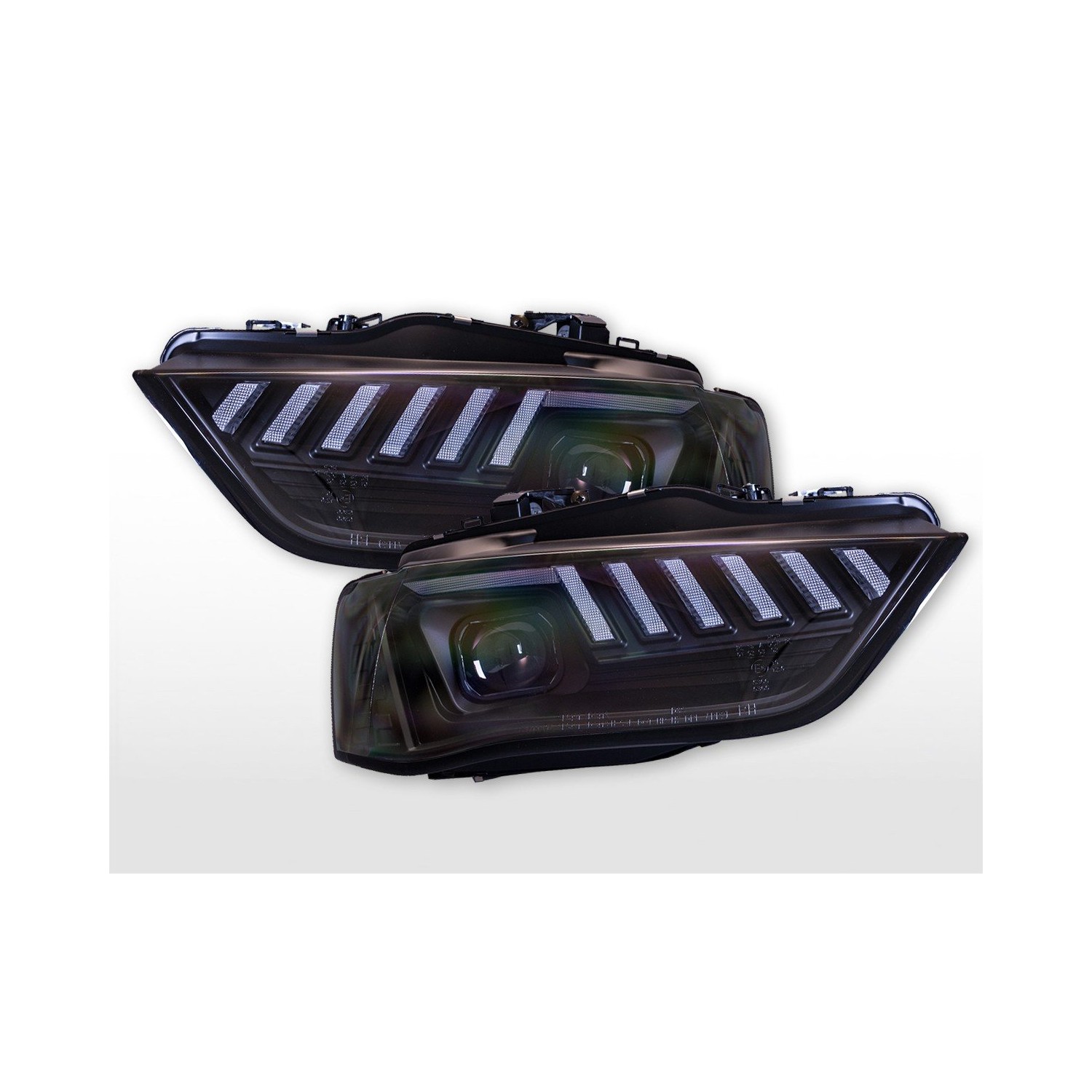Headlight set LED daytime running lights Audi A4 8K year 13 15 black