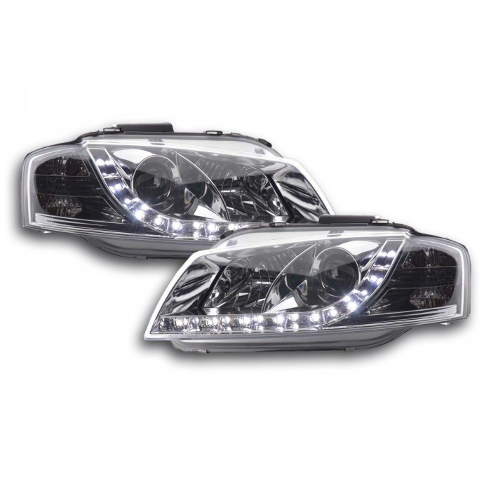 Daylight headlight LED DRL look Audi A3 type 8P 03 07 chrome