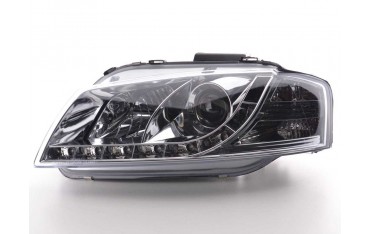 Daylight headlight LED DRL look Audi A3 type 8P 03 07 chrome