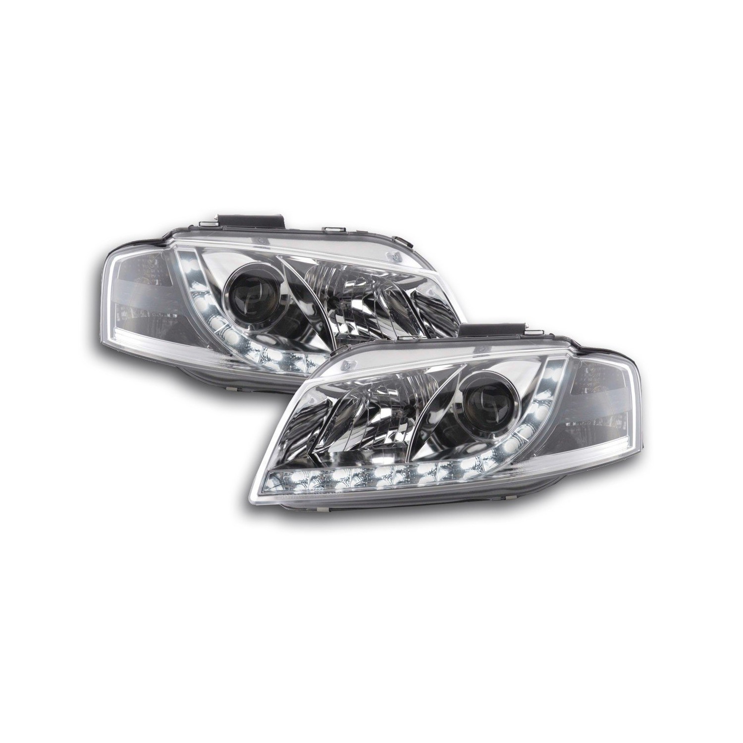 Daylight headlight LED daytime running lights Audi A3 type 8P 03 08 chrome