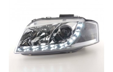 Daylight headlight LED daytime running lights Audi A3 type 8P 03 08 chrome