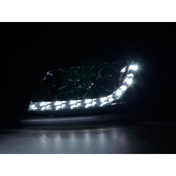 Daylight headlight LED daytime running lights Audi A3 type 8P 03 08 chrome