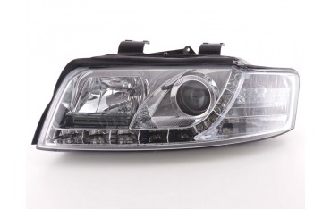 Daylight headlights Audi A4 type 8E 01 04 chrome