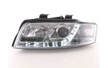 Daylight headlights Audi A4 type 8E 01 04 chrome