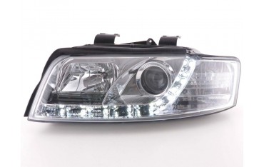 Daylight headlights Audi A4 type 8E 01 04 chrome