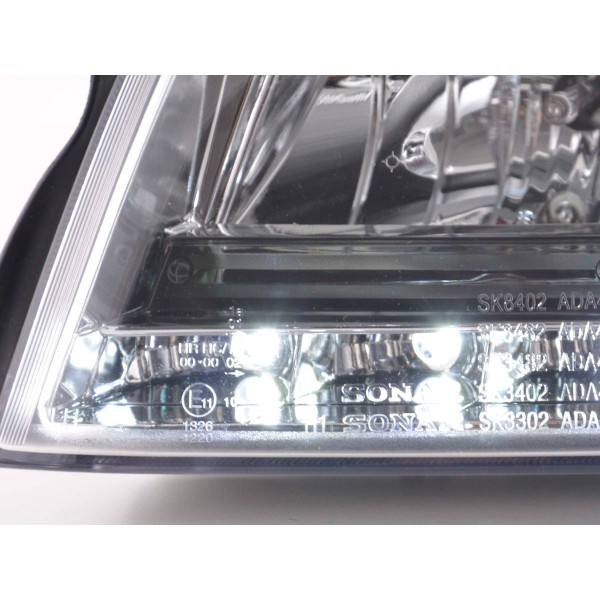 Daylight headlights Audi A4 type 8E 01 04 chrome