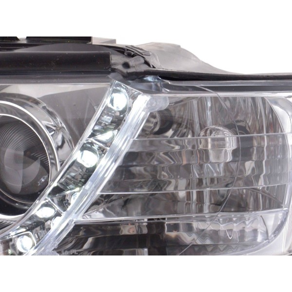 Daylight headlights Audi A4 type 8E 01 04 chrome