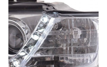 Daylight headlights Audi A4 type 8E 01 04 chrome