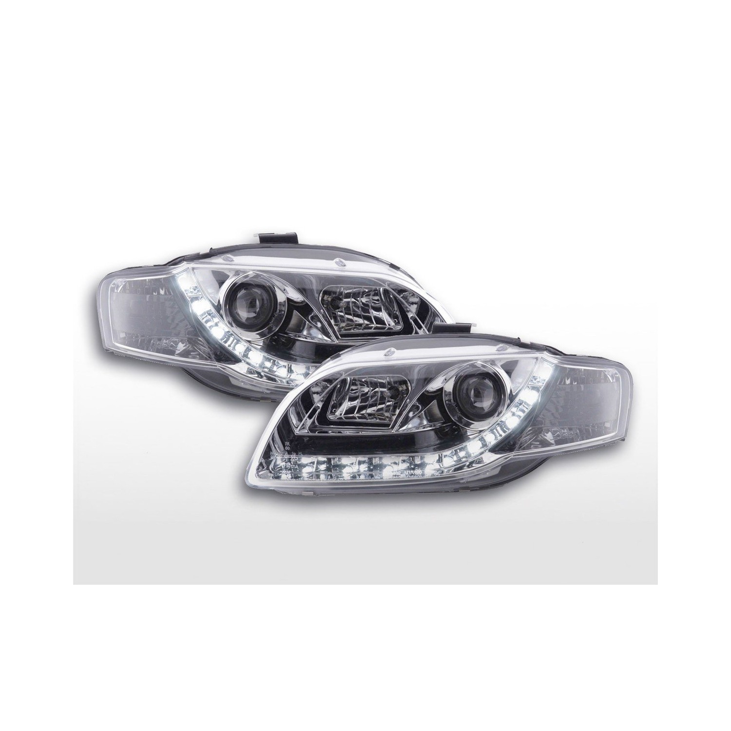 Daylight headlight LED daytime running lights Audi A4 type 8E 04 08 chrome