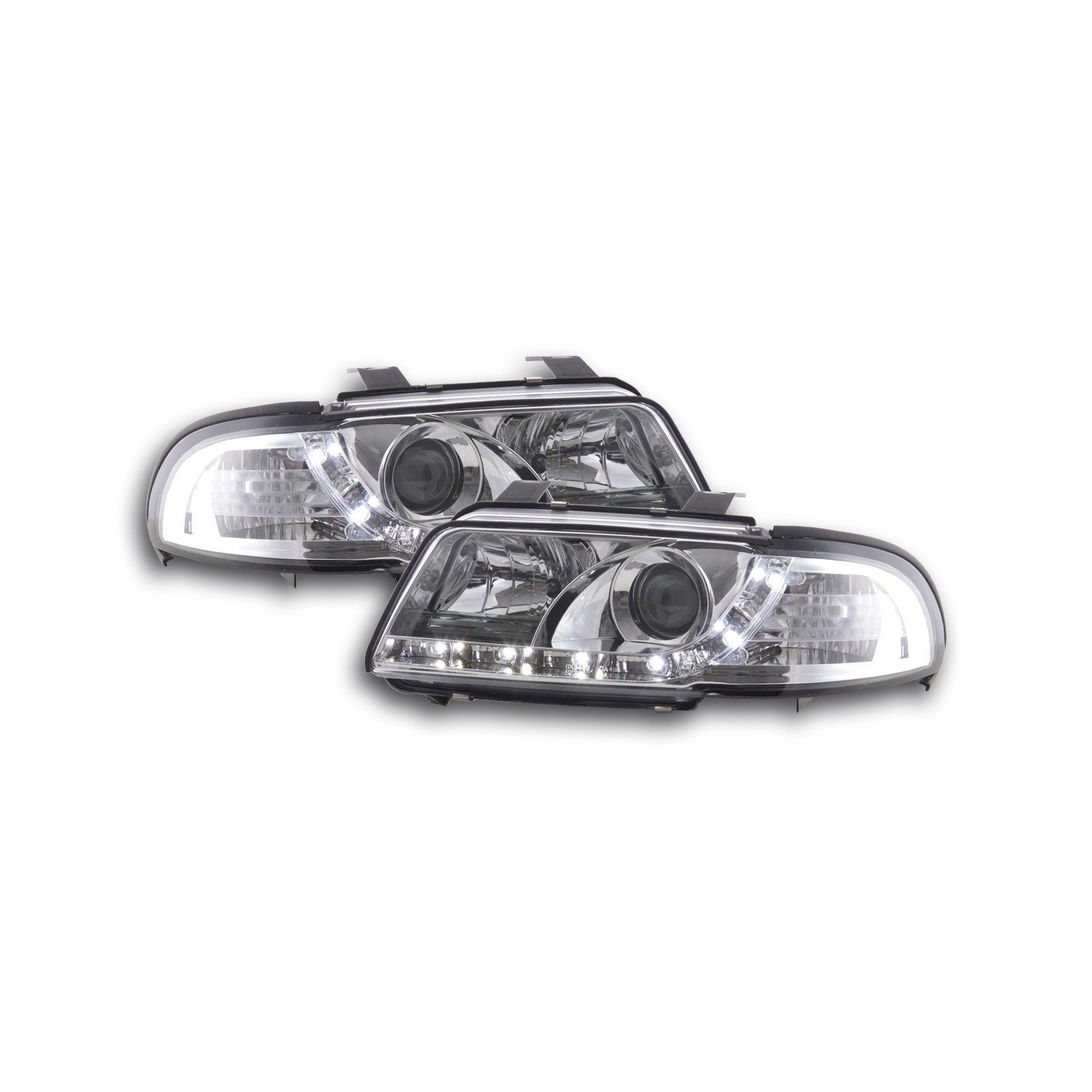Daylight headlight LED DRL look Audi A4 type B5 99 01 chrome