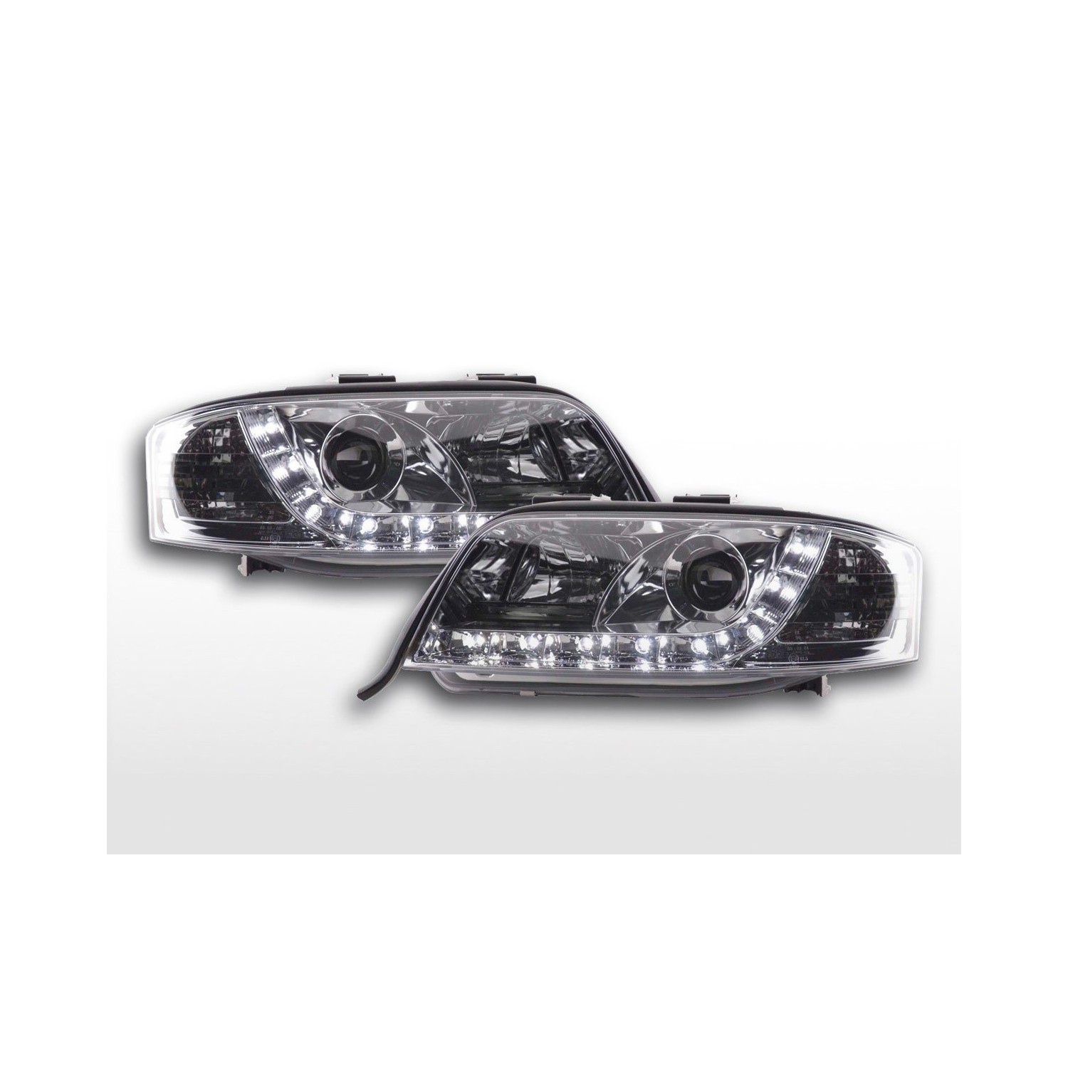 Daylight headlight LED DRL look Audi A6 type 4B 01 04 chrome