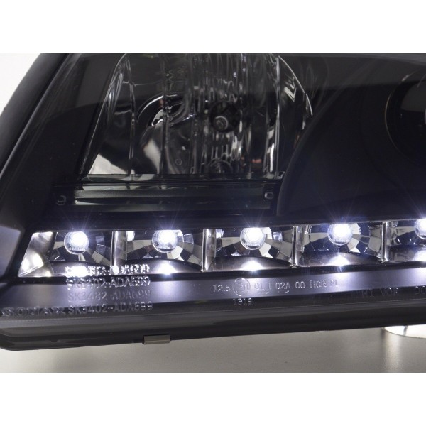 Daylight headlight LED DRL look Audi A6 type 4B 97 01 black