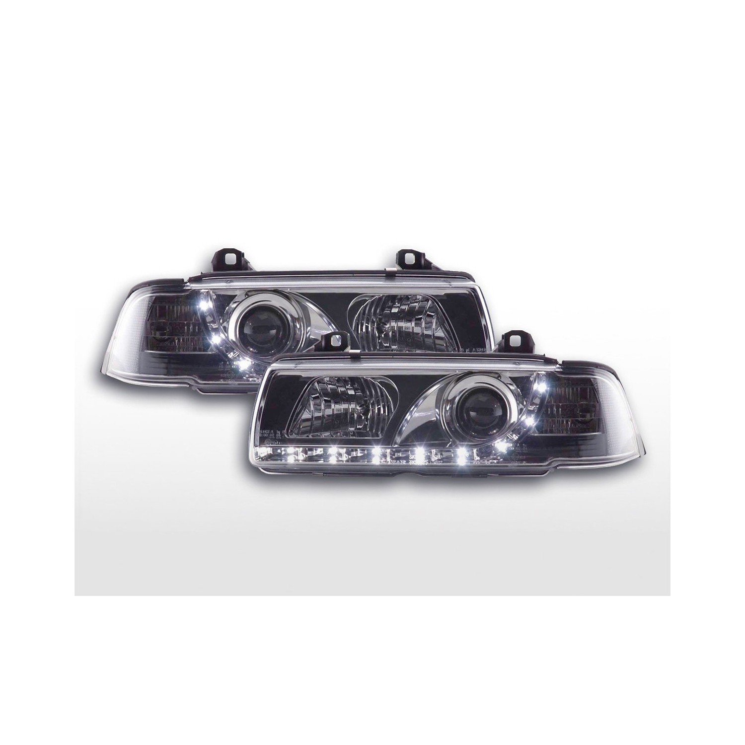 Daylight headlight LED DRL look BMW 3 series Coupe Cabrio type E36 92 98 chrome